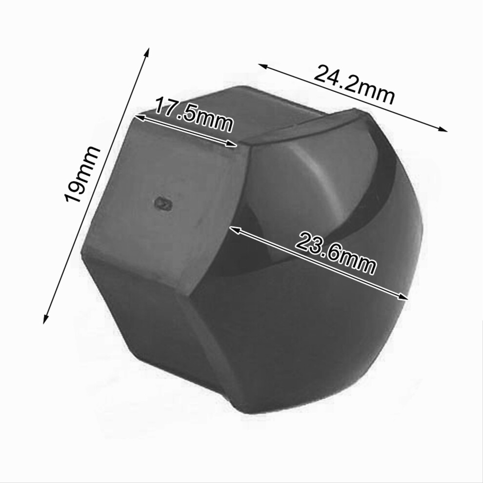 Car Wheel Nut Caps 20Pcs 19Mm Auto Hub Cover Bolt Rims Protection Gray 8711393245238