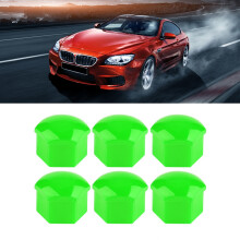 Wheel Nut Cover Caps 17mm Green 20pcs Auto Hub Screw Protection Anti Theft