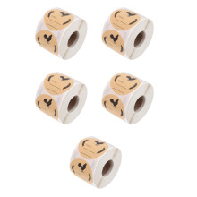 Stickers Kraft Ronds À Écrire Pour Cartons D'œufs