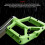 Pédales en Nylon avec roulements scellés, larges et-Rouge 7