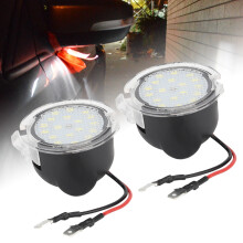 White LED Car Rear View Mirror Puddle Lights Fit for Ford Mustang MK5
