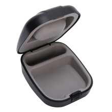 Waterproof Hearing Aid Case Portable Storage Box Black, 7x6.3x3cm
