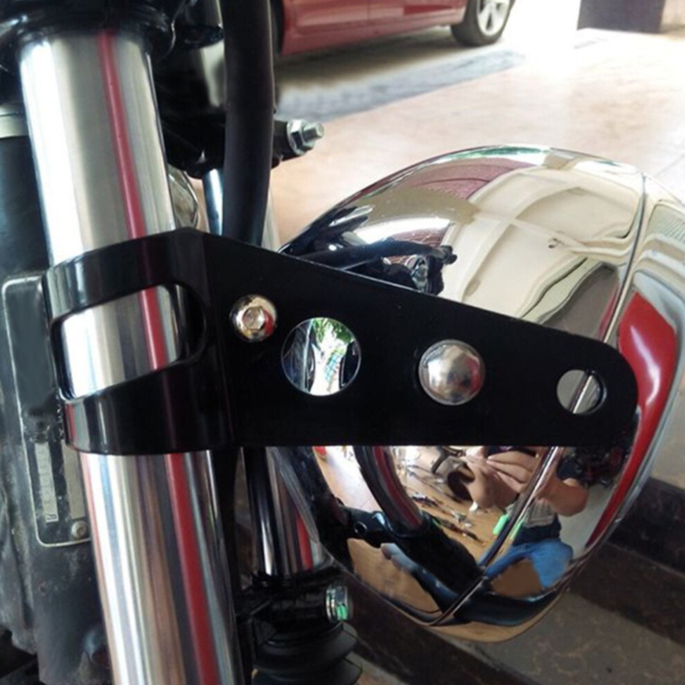 5.75In Aluminum Alloy Motorcycle Headlight Shell Cover Silver 4391393173508