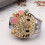 Fingerringuhr für Damen Pink Klappe 9