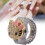 Damen Ring-Uhr mit Strass und Klappe 7