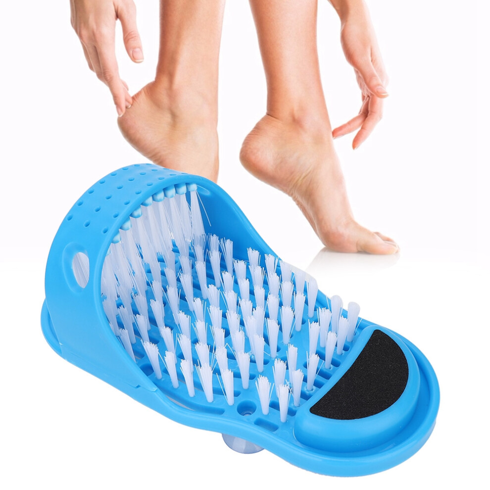 Blue Foot Cleaning Slipper With Brush, 28X14x11.5cm, Exfoliating & Massage