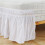 Elastic King Size Polyester Bed Skirt Ruffle Easy Fit White 6