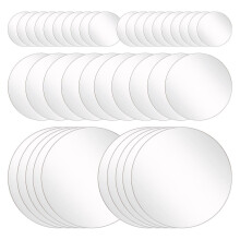 40 PCS Mini Runde Spiegelgröße Kleiner runder Spiegel Kleber Spiegel Runde Bastelspiegelfliesen für Bastelarbeiten (1 Zoll, 2 Zoll, 3 Zoll)