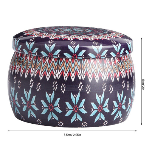 Tinplate Storage Box E 7.5cm Diameter for Tea Coffee Candy Jewelry 2