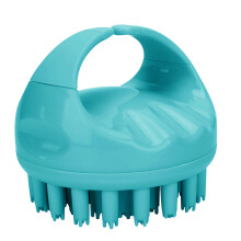Round Handheld Scalp Massage Brush - Green, Heat & Cold Resistant