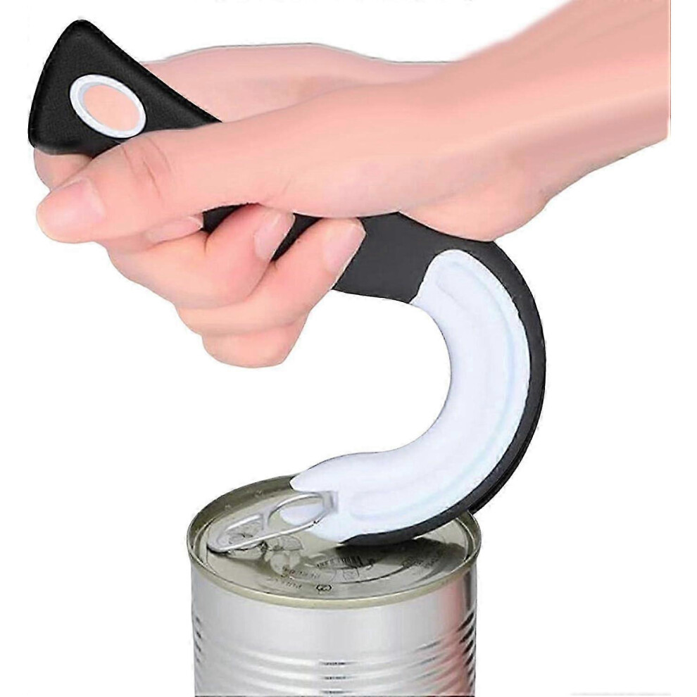 Ring Pull Can Opener | Tin Openers for Weak Hands | Easy-Open Ring-Pull Can Opener Aid | Ergonomic J-Shape Can Jar Openers Kitchen Gadgets for Home Re