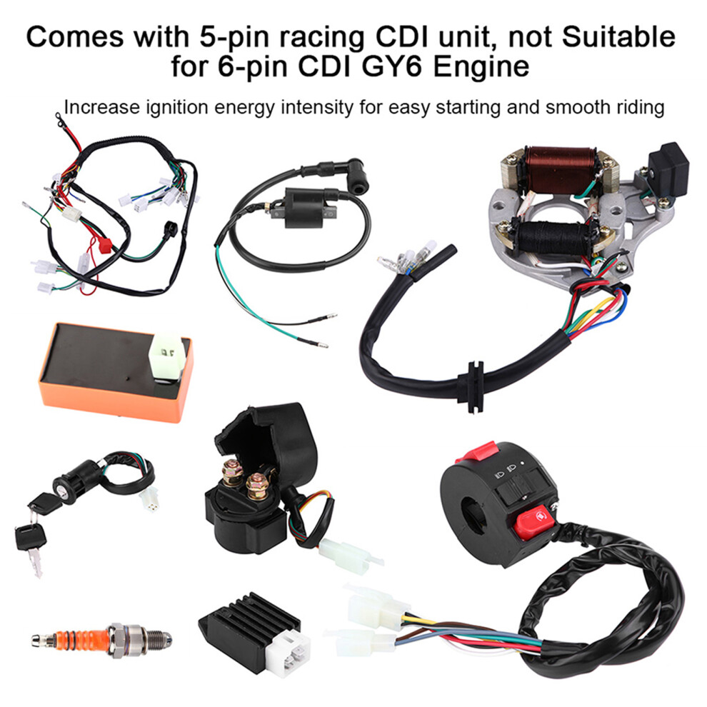 50Cc-110Cc Atv Cdi Harness Kit For Electric Start Quad, Easy Install 4221393176264