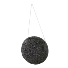 Konjac Konnyaku Geleefaser Gesichts-Make-up Waschpad Reinigungsmittel Schwamm Puff Peeling – schwarz
