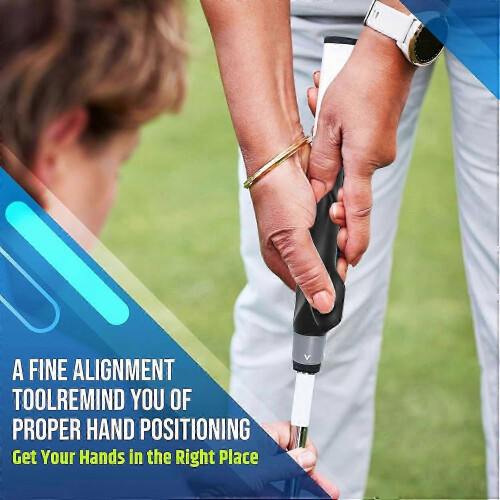 Clip-On Golf Grip Trainer, Golf Swing Training Aid for Improving Proper Hand Positioning 1
