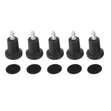 Højprofilerede klokkeglidere erstatter kontorstol uden hjul og barstol, fast stationær caster glide, 5-pack