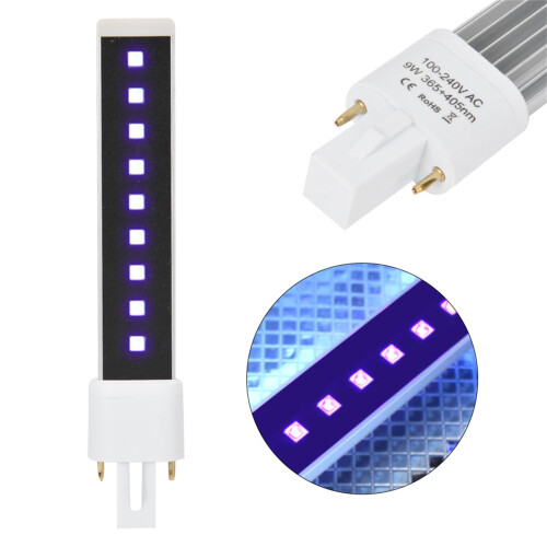 Double Light Source 9W Nail LED Lamp Tube 365/405nm Curing Light Replacement 1
