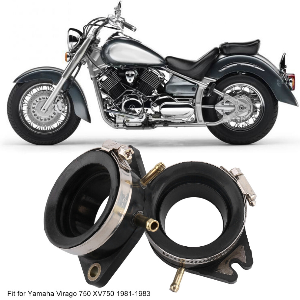 2Pcs Carburetor Intake Manifold Adapter Boot For Yamaha Virago 750 Xv750 1981-1983 5071393180858