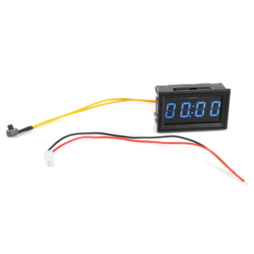 Digital Car Clock with LED Light Blue Reliable Electronic Accessory Easy Fit 1