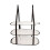 Foldable 3 Layer Hanging Storage Basket Nylon-Black and white 1