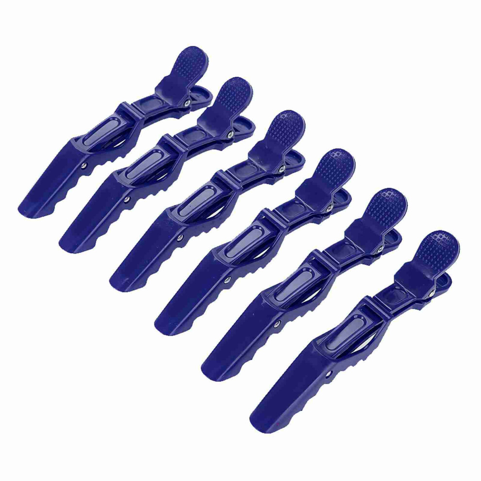 6Pcs Blue Crocodile Hair Clips Durable