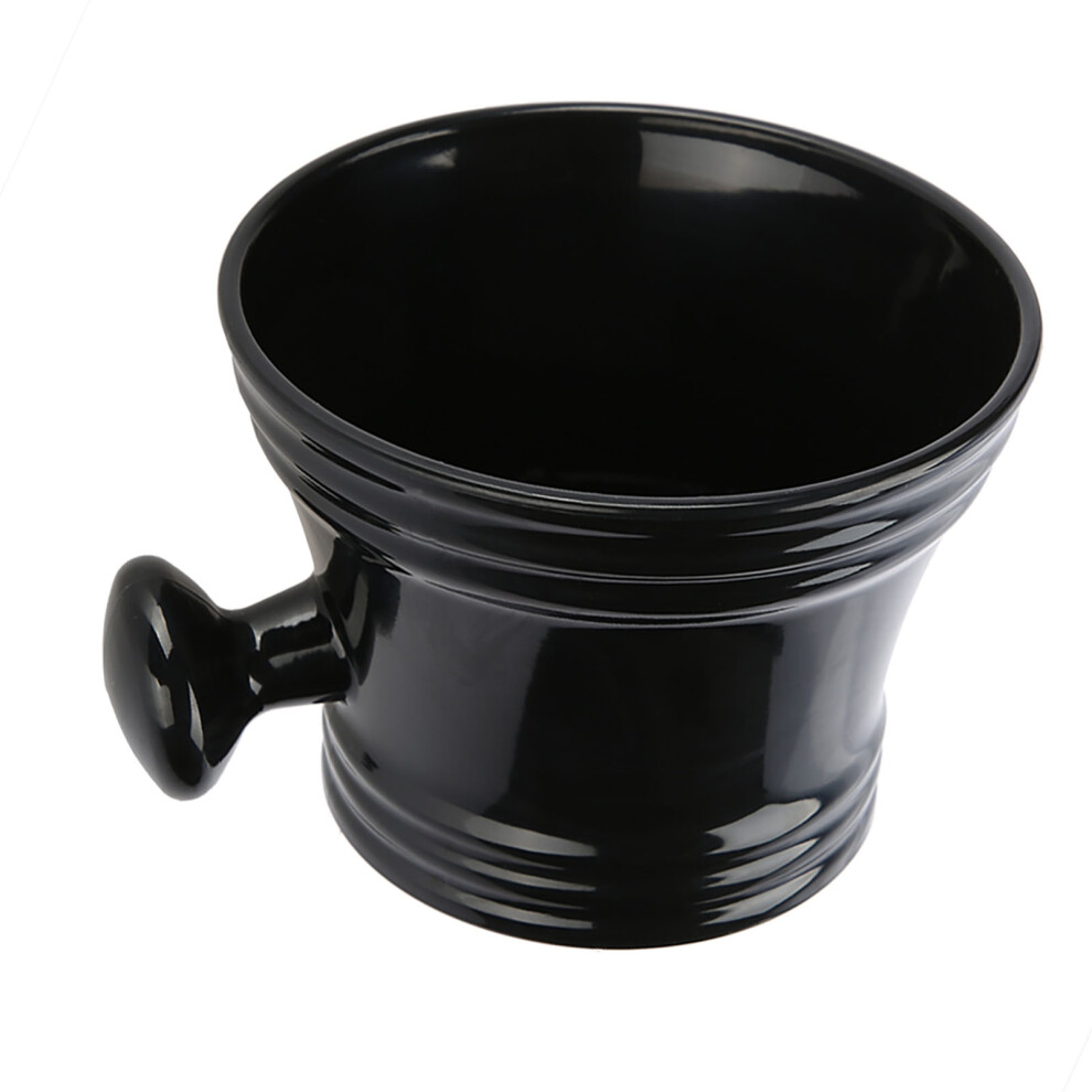 Black/Light Plastic Shaving Soap Bowl, 11X11x8cm, & Durable