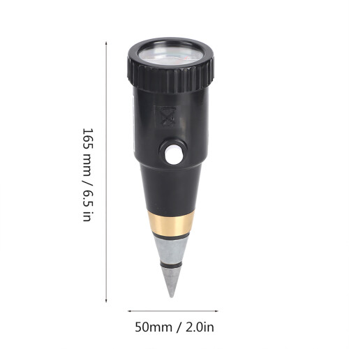 Soil Moisture pH Tester - Compact Garden Plant Tool, 165x50mm