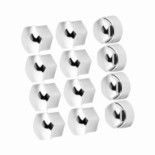 20 Pieces 17mm Wheel Screw Covers Black Dustproof