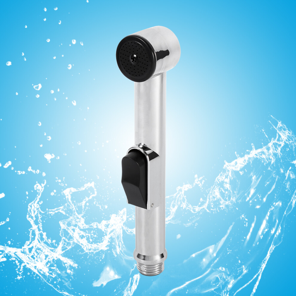Home Bathroom Chrome Handheld Bidet Sprayer Abs 18Cm Silver & Black 7901393187718