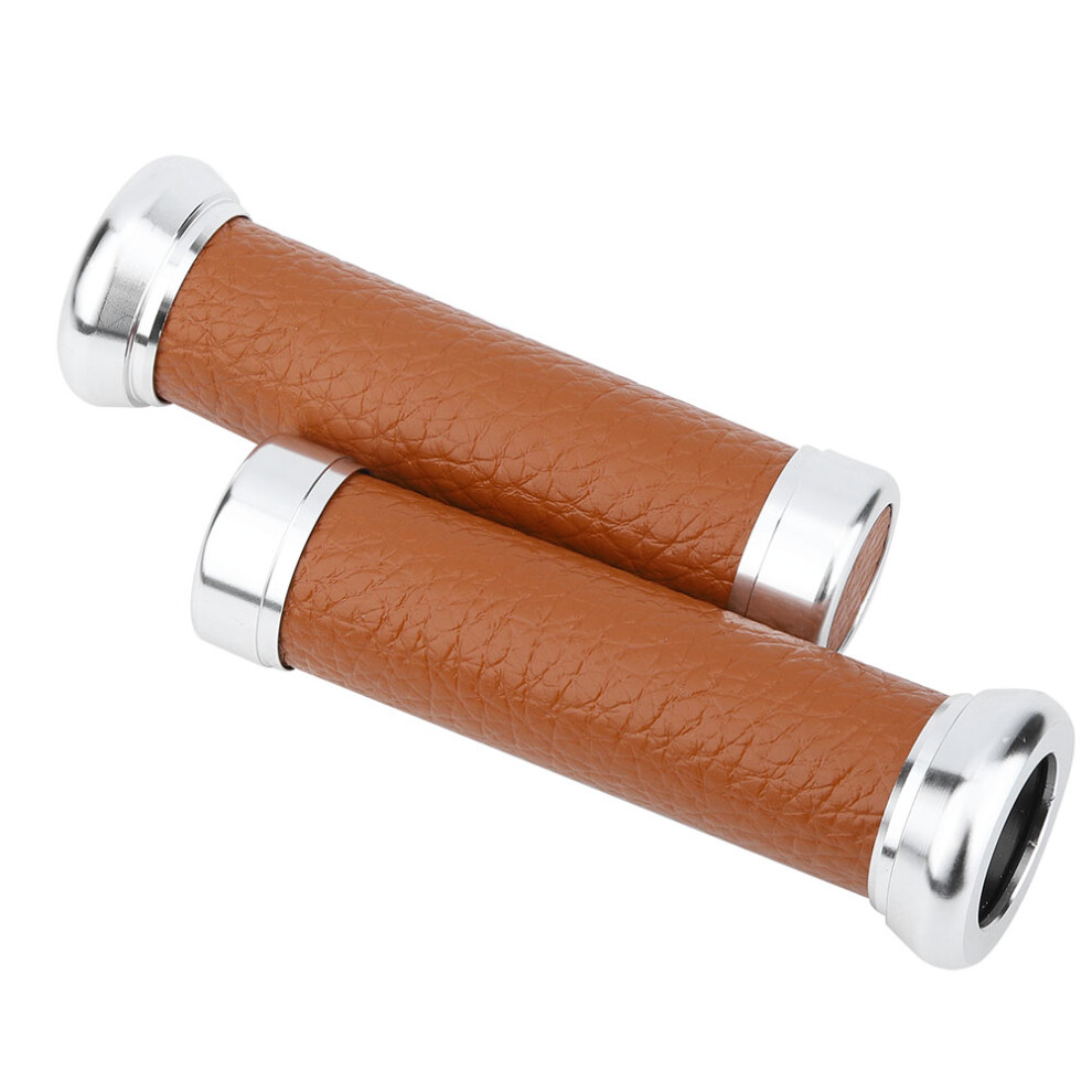 Premium Motorcycle Handlebar Grips With Anti-Slip Surface For Safe Rides Brown 4941393188936