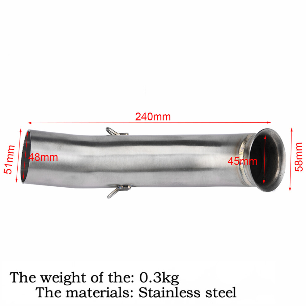 Motorcycle Exhaust Link Pipe For Rc390 250 390 2017-2018 Silver 4141393260582