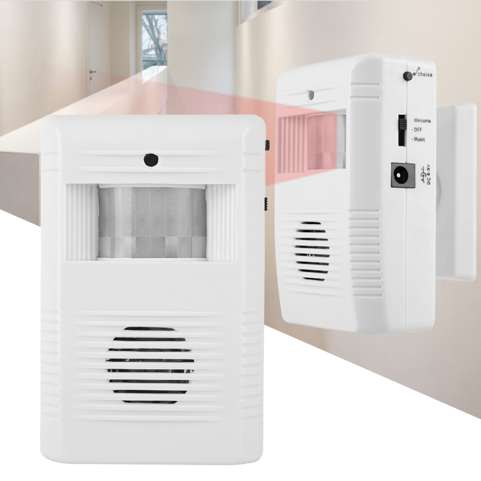 Infrared Motion Sensor Doorbell With 16 Music & Alarm, White 6931393262987
