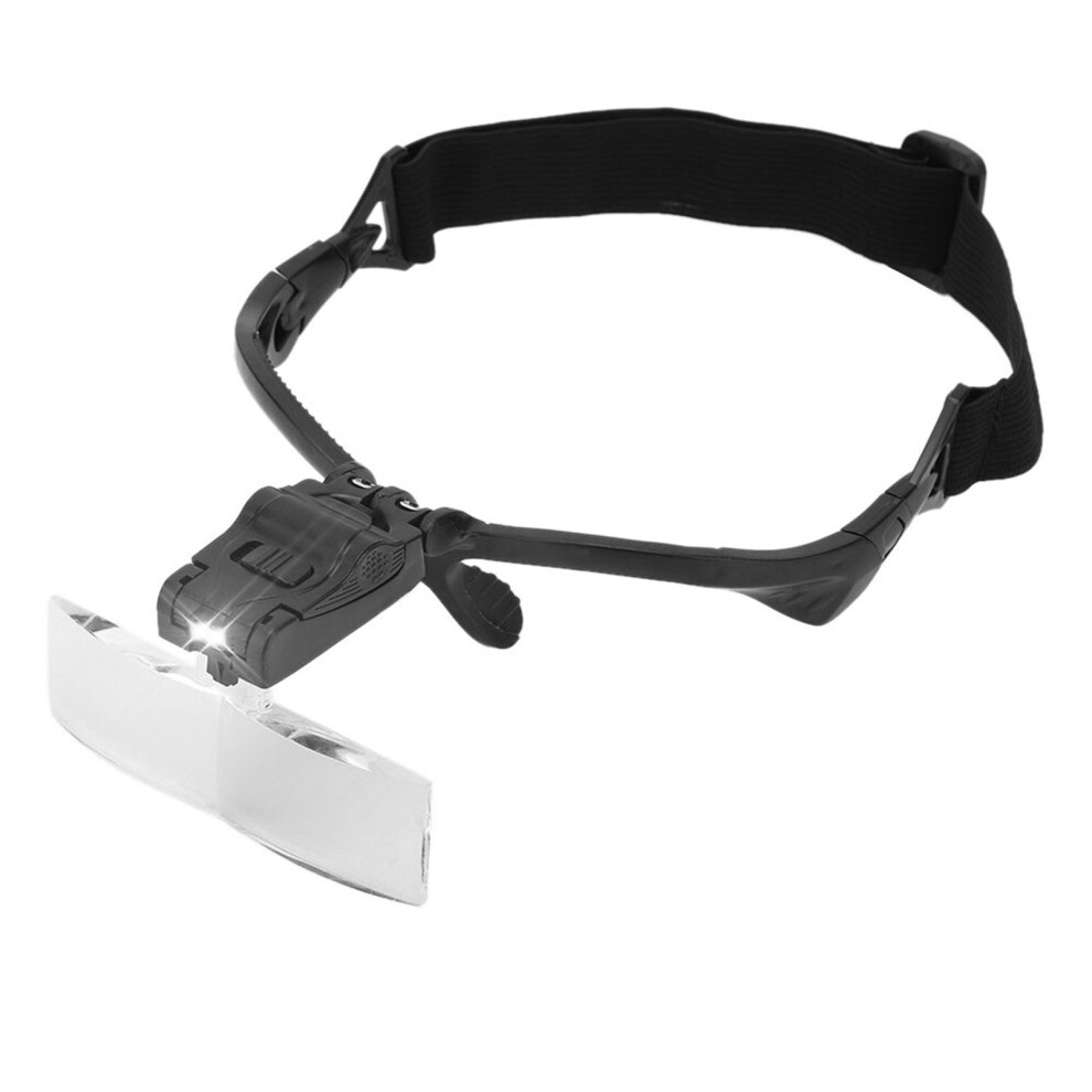 Light Eyeglass Headband Magnifier With 5 Lenses & Led For Eyelash Extensions