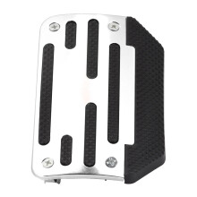 Alloy Nonslip Accelerator Pedal Cover for Automatic Vehicles Silver 6.2oz