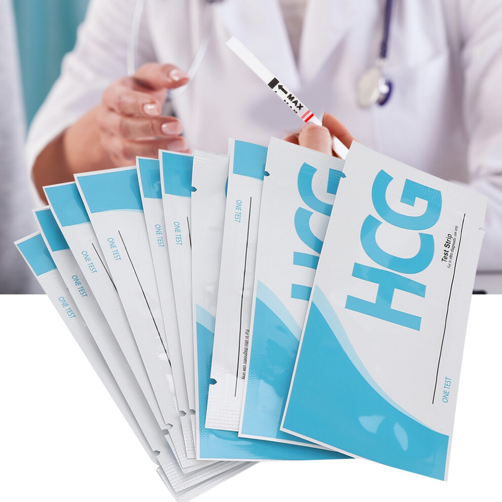 10Pcs Early Pregnancy Test Strips HCG Urine Test Kit, Fast Results