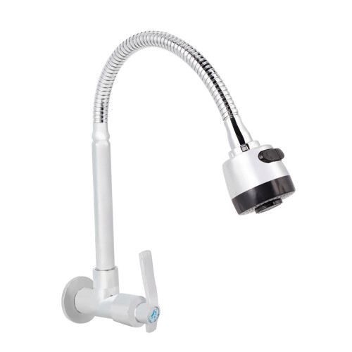 G1/2inch Single Cold Wall Mount Kitchen Faucet 360 Rotatable 2