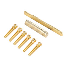 6PCS de selle et ecrou de pont en laiton de pieces de rechange pour guitare acoustique