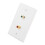 2-RCA Wall Plate Panel - Dual RCA Audio Socket, ABS Faceplate, US Standard 3