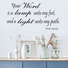 PVC Christian Wall Decal Quotes Religious Decor 57x27cm Stickers