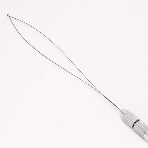 Aluminum Handle Hair Extension Micro Bead Looper with Threading Needle