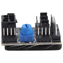 3-Poliger 4-Poliger LüFteradapter PWM PC GehäUse LüFternabe 8-Wege Splitter 12 V Geschwindigkeitsregler mit 6-Poligem Stromanschluss