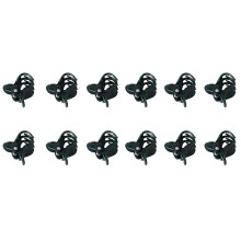 100Pcs Deep Green Plastic Orchid Flower Stem Clips 1.8x1.5cm