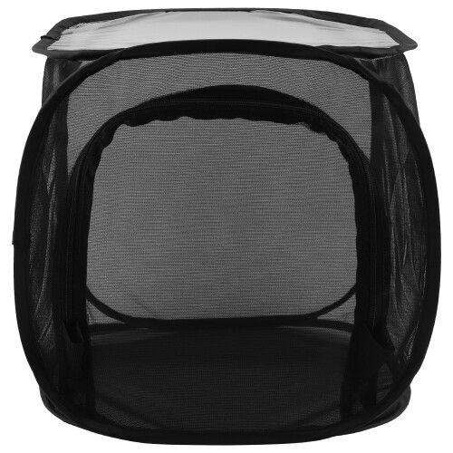 Foldable Portable Butterfly Breeding Cage 30x30x30cm Black 1
