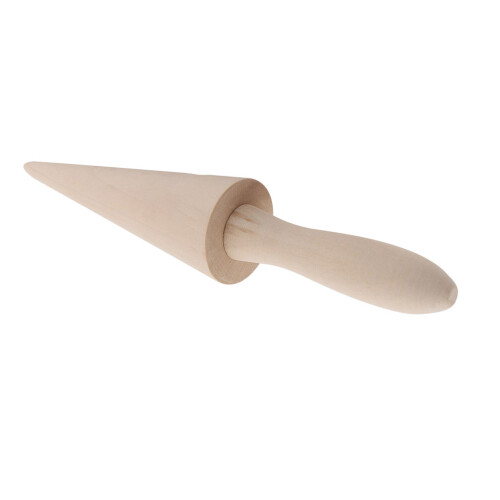 Wooden Ice Cream Cone Mold Kitchen Baking Accessory 23cm Natural 2