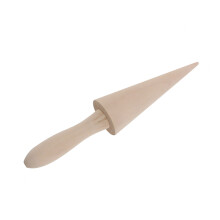 Wooden Ice Cream Cone Mold Kitchen Baking Accessory 23cm Natural