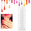 Nail Gel Color Display Cards Double Sided Practice Samples Transparent 36 Tips 6