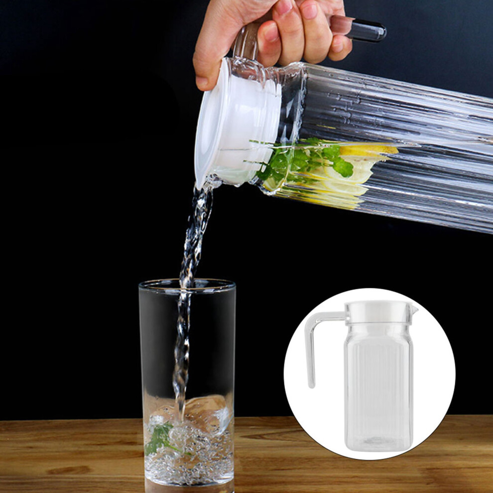 Clear Acrylic 500ml Juice Bottle with Lid Water & Cold Drink Jug for Bar & Home