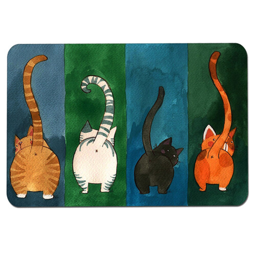 Eingangsmatte Katze 40x60cm Schmutzfang Teppich 2