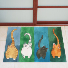 Rutschfeste Katzen Türmatte 40x60cm dekorativ