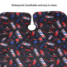 Fashionable 160x140cm Black Hairdressing Cape for Salon & Home Use