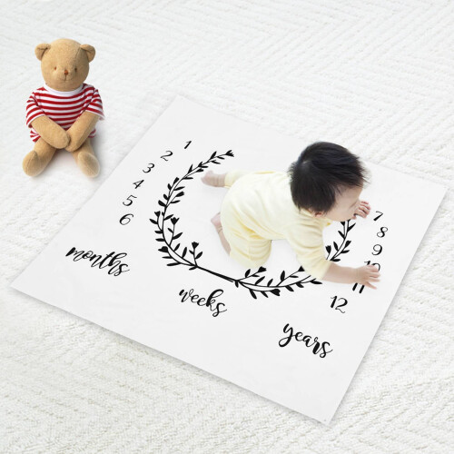 Polyester Cotton Milestone Blanket 1